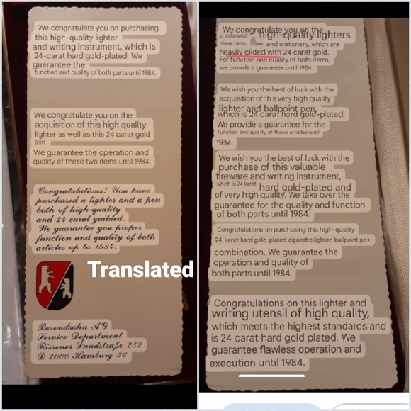 RARE 1970's 🇩🇪 Berendsohn AG Set Gilded Gold 🇨🇦 12.50 Canada Shipping - Picture 6 of 16